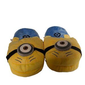 Yellow Cartoon MinionPlush Slippers One Eye Cozy Indoor Universal Fit Teen Adult